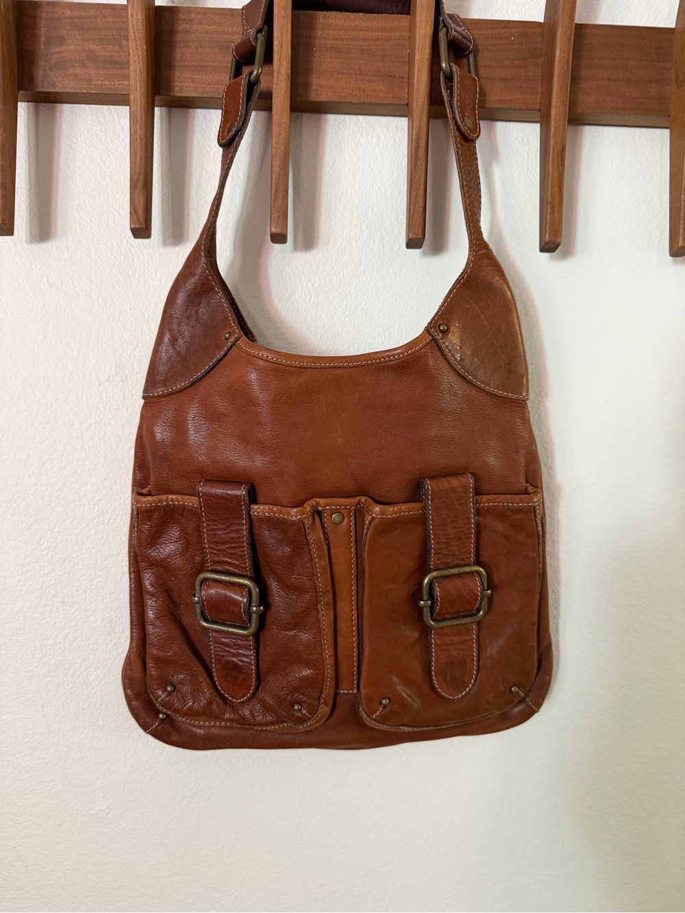 Banana Republic Brown Leather Crossbody Shoulder Bag